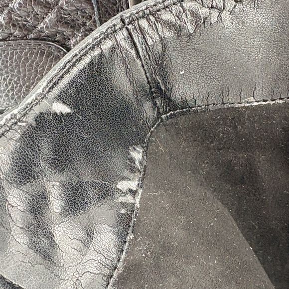 Vince Camuto Boots Womens 6 Welton Riding Mid-Calf Side Zipper Black Leather - Picture 10 of 10